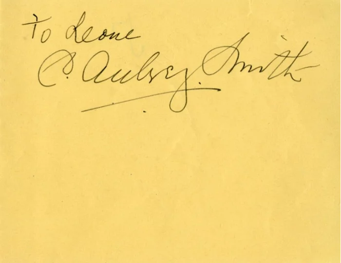 C. Aubrey Smith autograph