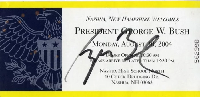 George Bush autograph