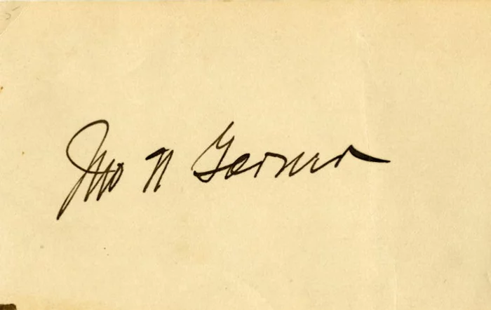 John N. Garner autograph