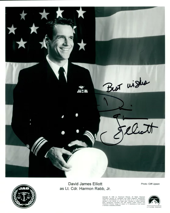 David James Elliott autograph