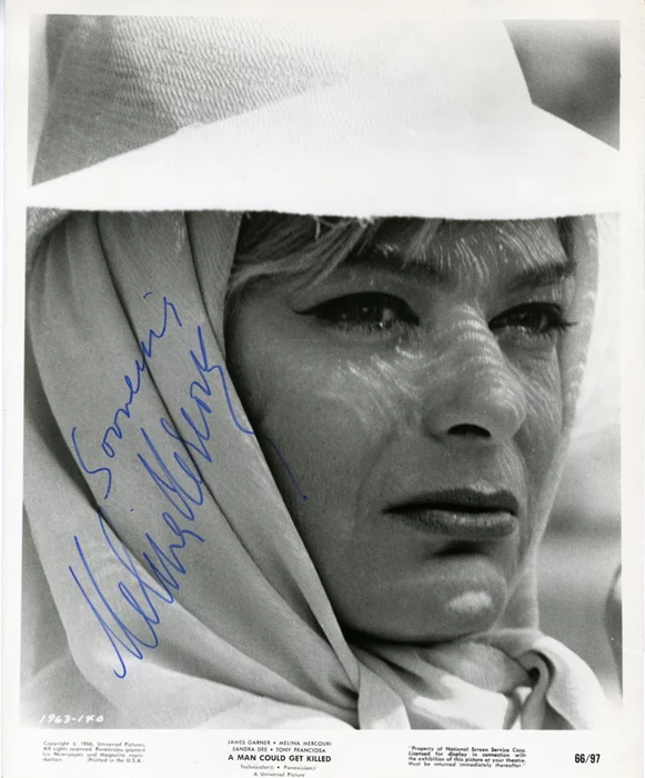 Melina Mercouri autograph