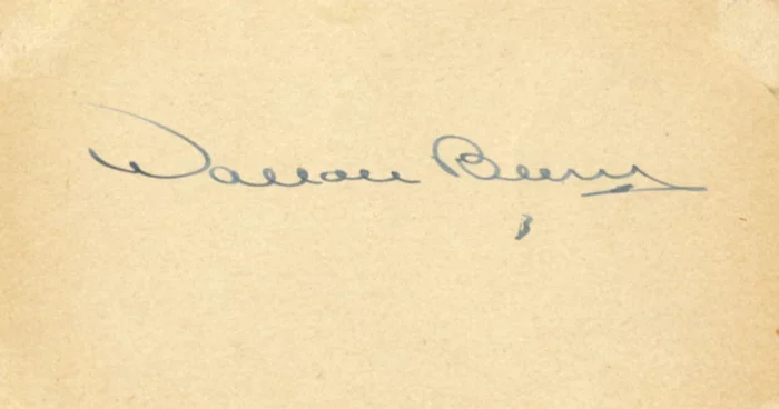 Wallace Beery autograph