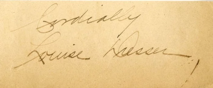 Louise Dresser autograph
