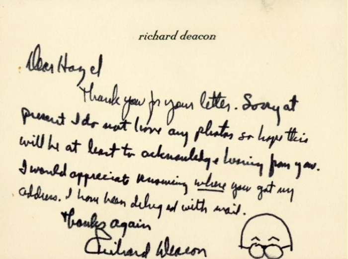Richard Deacon autograph