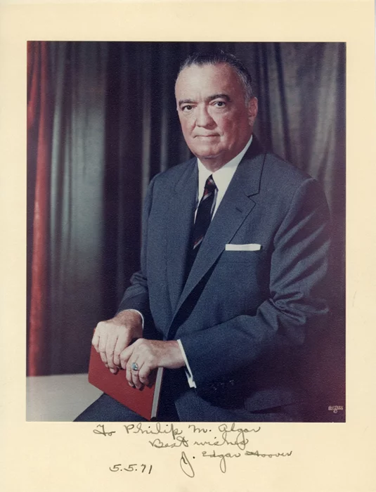 J. Edgar Hoover autograph
