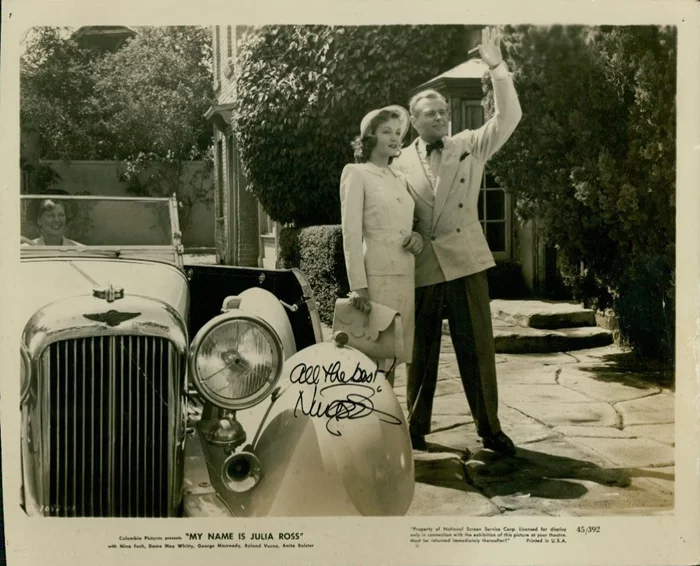 Nina Foch autograph