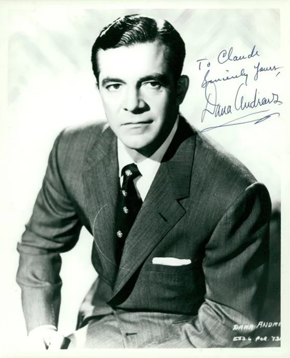 Dana Andrews autograph