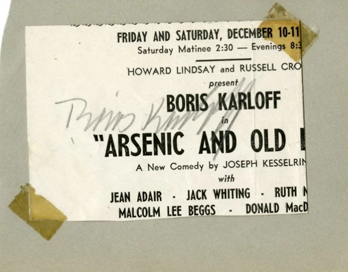 Boris Karloff autograph