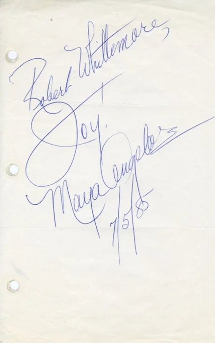Maya Angelou autograph
