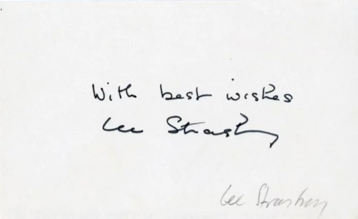 Lee Strasberg autograph