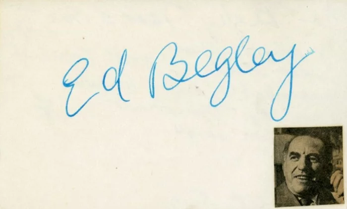 Ed Begley autograph