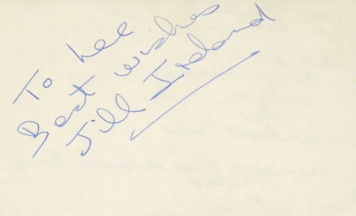 Jill Ireland autograph