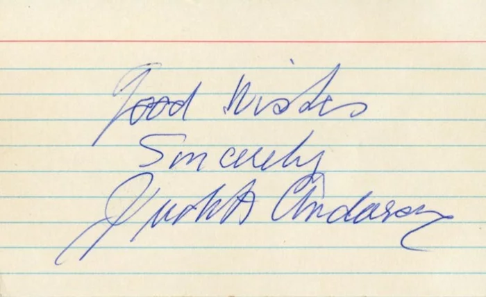 Dame Judith Anderson autograph