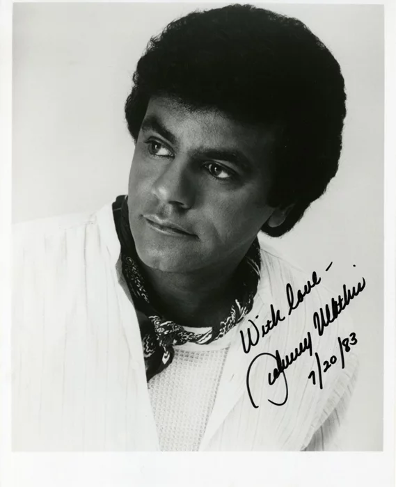 Johnny Mathis autograph