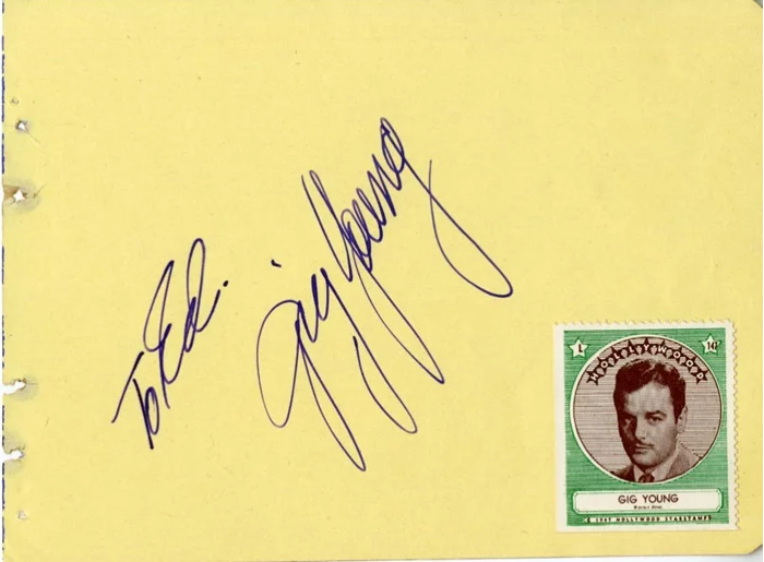 Gig Young autograph