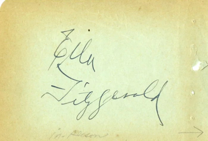 Ella Fitzgerald autograph