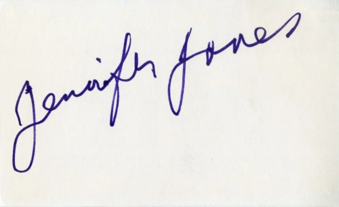 Jennifer Jones autograph