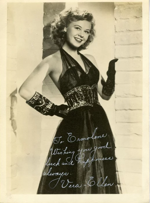 Vera-Ellen autograph