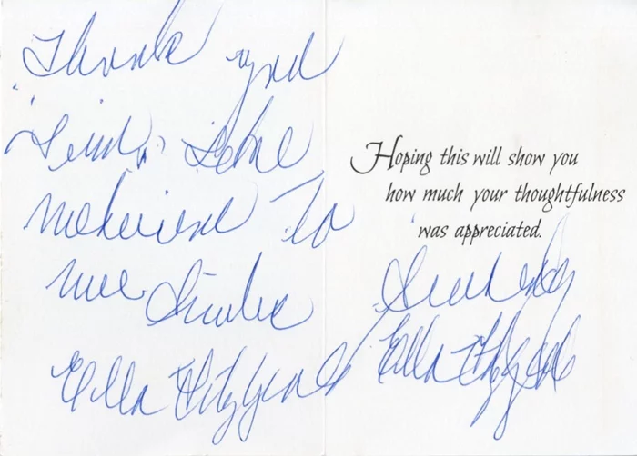 Ella Fitzgerald autograph
