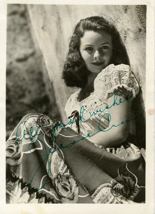 Jeanne Crain autograph