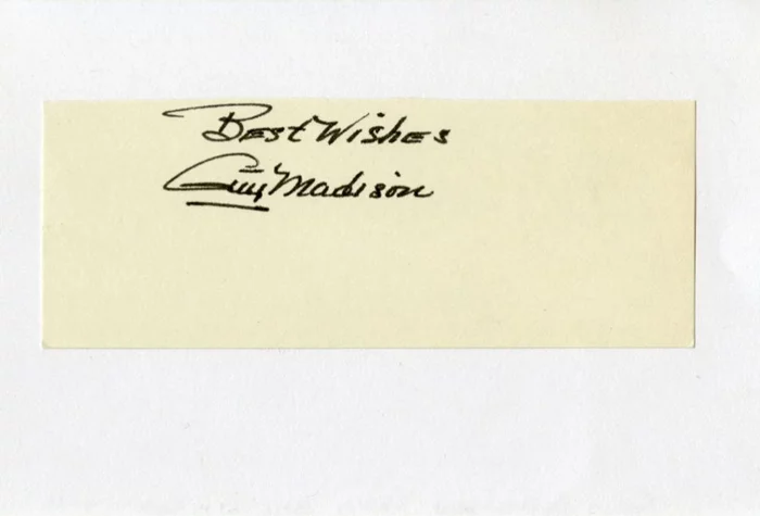 Guy Madison autograph