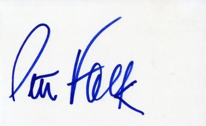 Peter Falk autograph