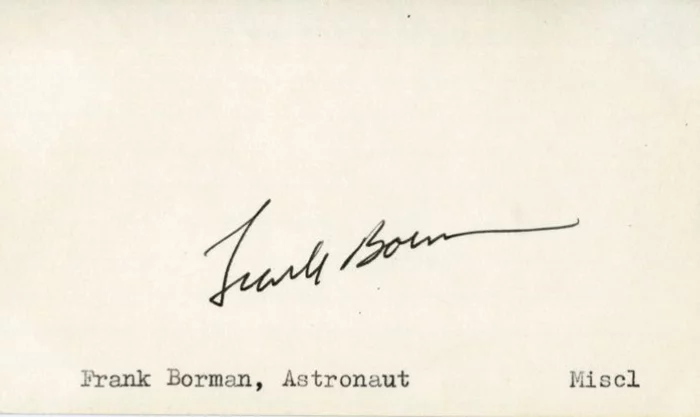 Frank Borman autograph