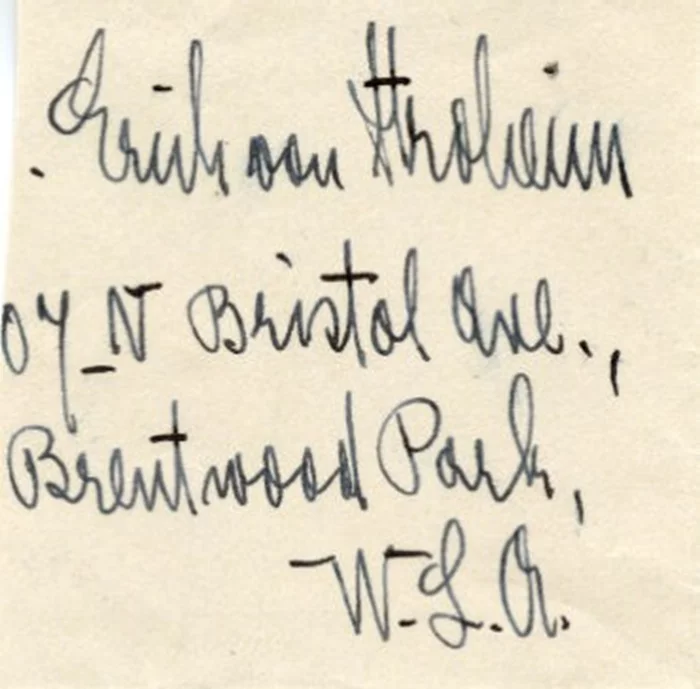 Erich Von Stroheim autograph