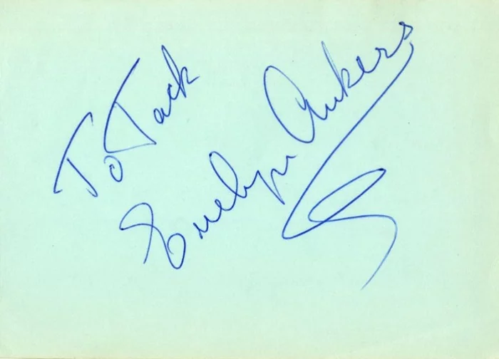Evelyn Ankers autograph