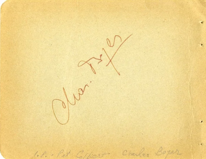 Charles Boyer autograph