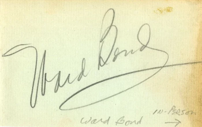 Ward Bond autograph