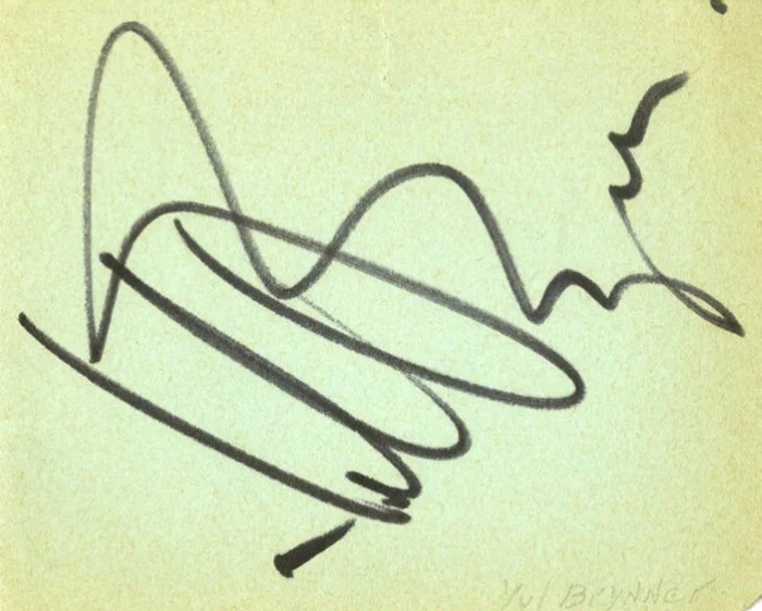 Yul Brynner autograph