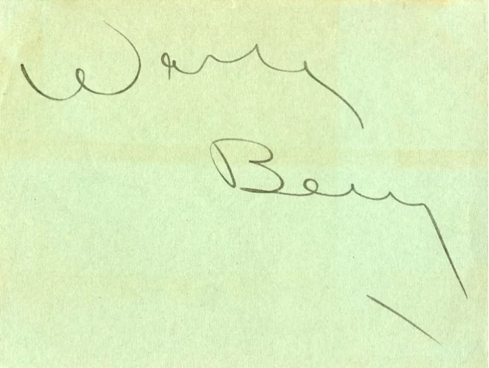 Wallace Beery autograph