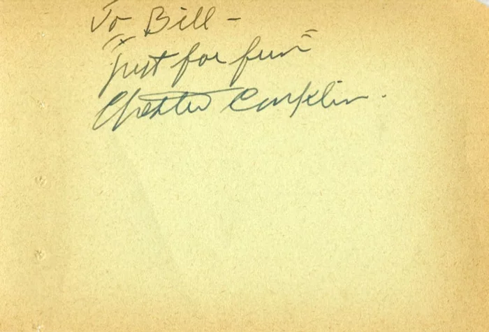 Chester Conklin autograph