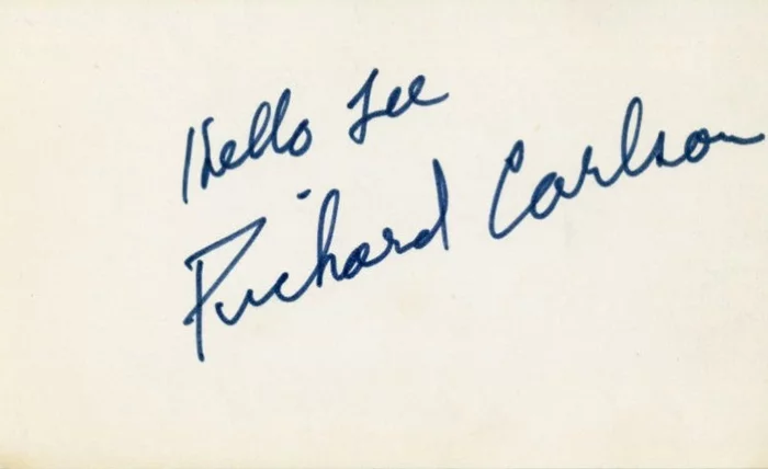 Richard Carlson autograph