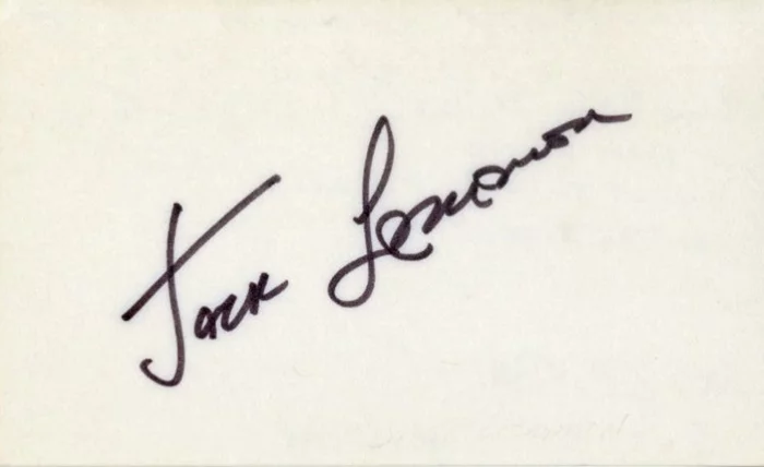 Jack Lemmon autograph