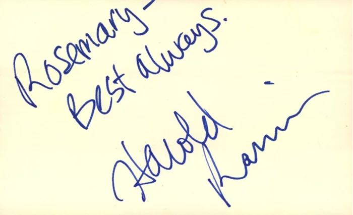 Harold Ramis autograph