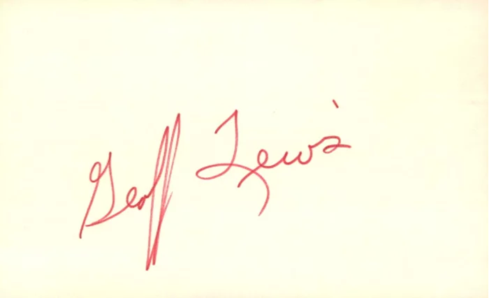 Geoffrey Lewis autograph