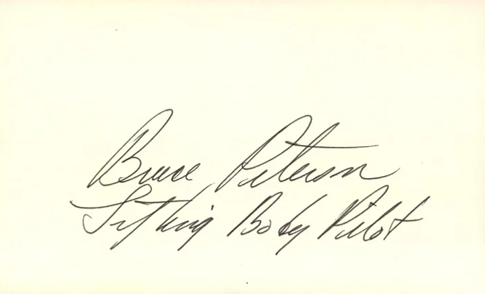 Bruce Peterson autograph