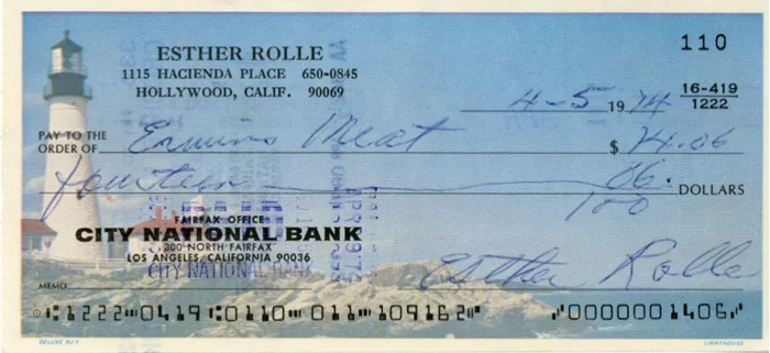 Esther Rolle autograph
