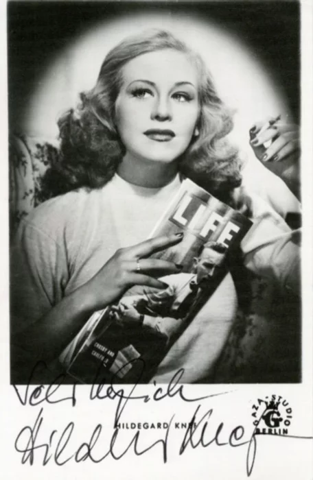 Hildegard Knef autograph
