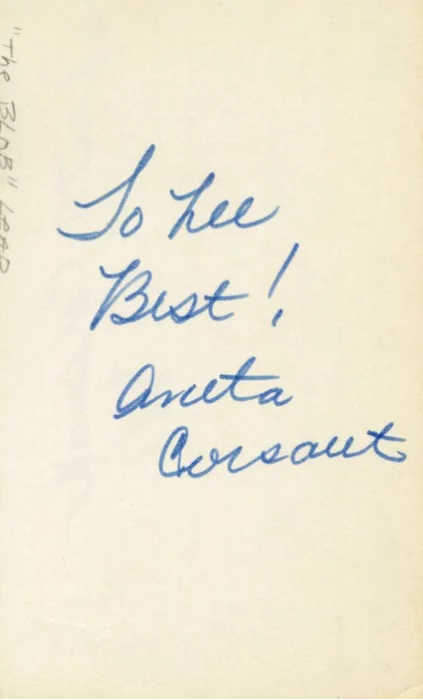 Aneta Corsaut autograph