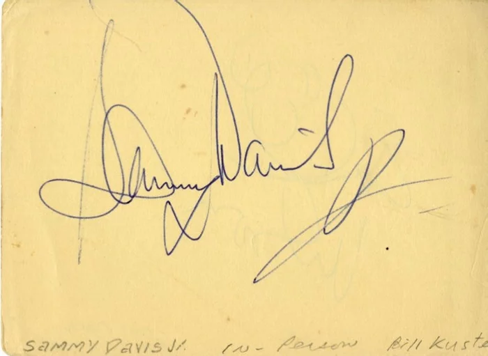 Sammy Davis Jr. autograph