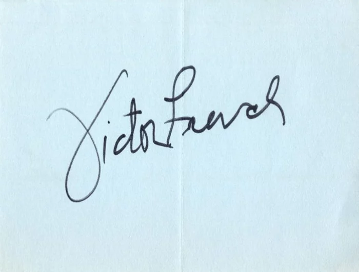 Victor French autograph