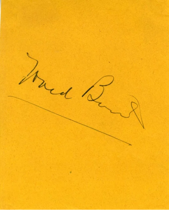 Ward Bond autograph