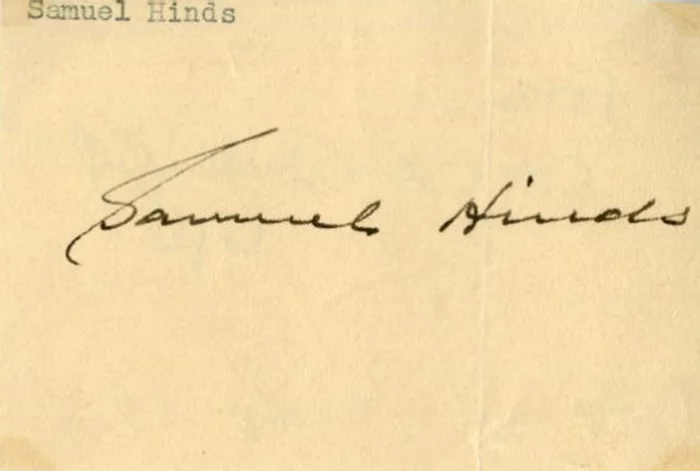 Samuel Hinds autograph