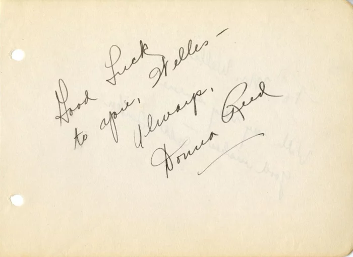 Donna Reed autograph