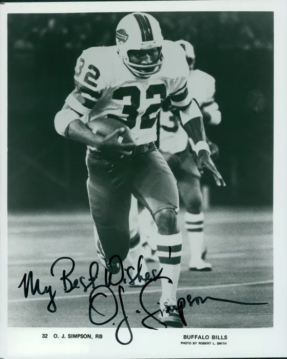 O. J. Simpson autograph