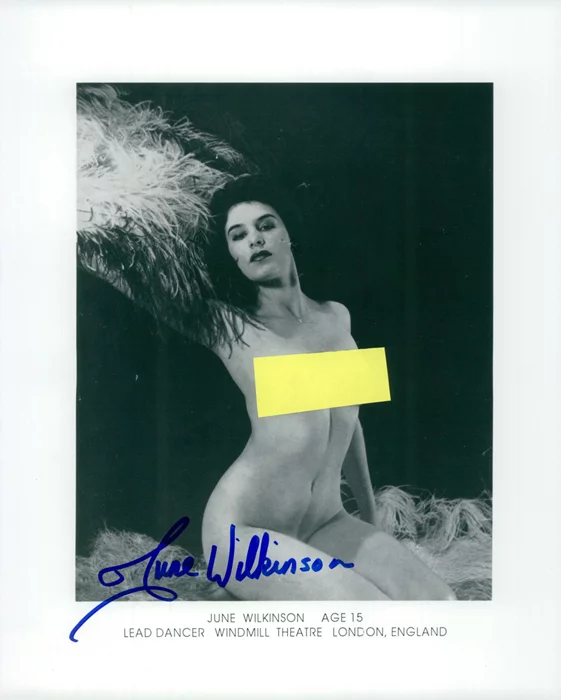 June Wilkinson autograph