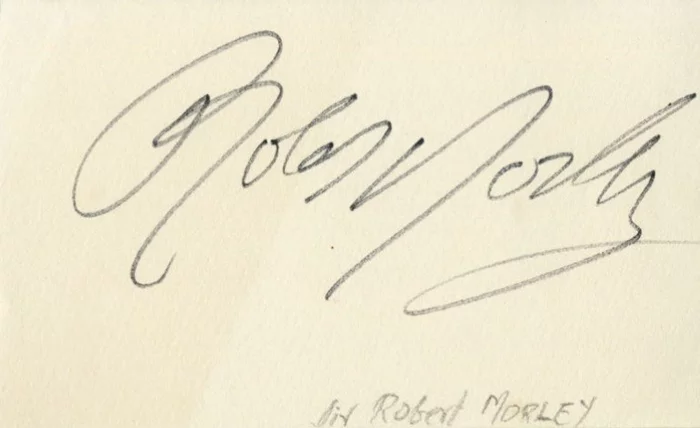 Robert Morley autograph